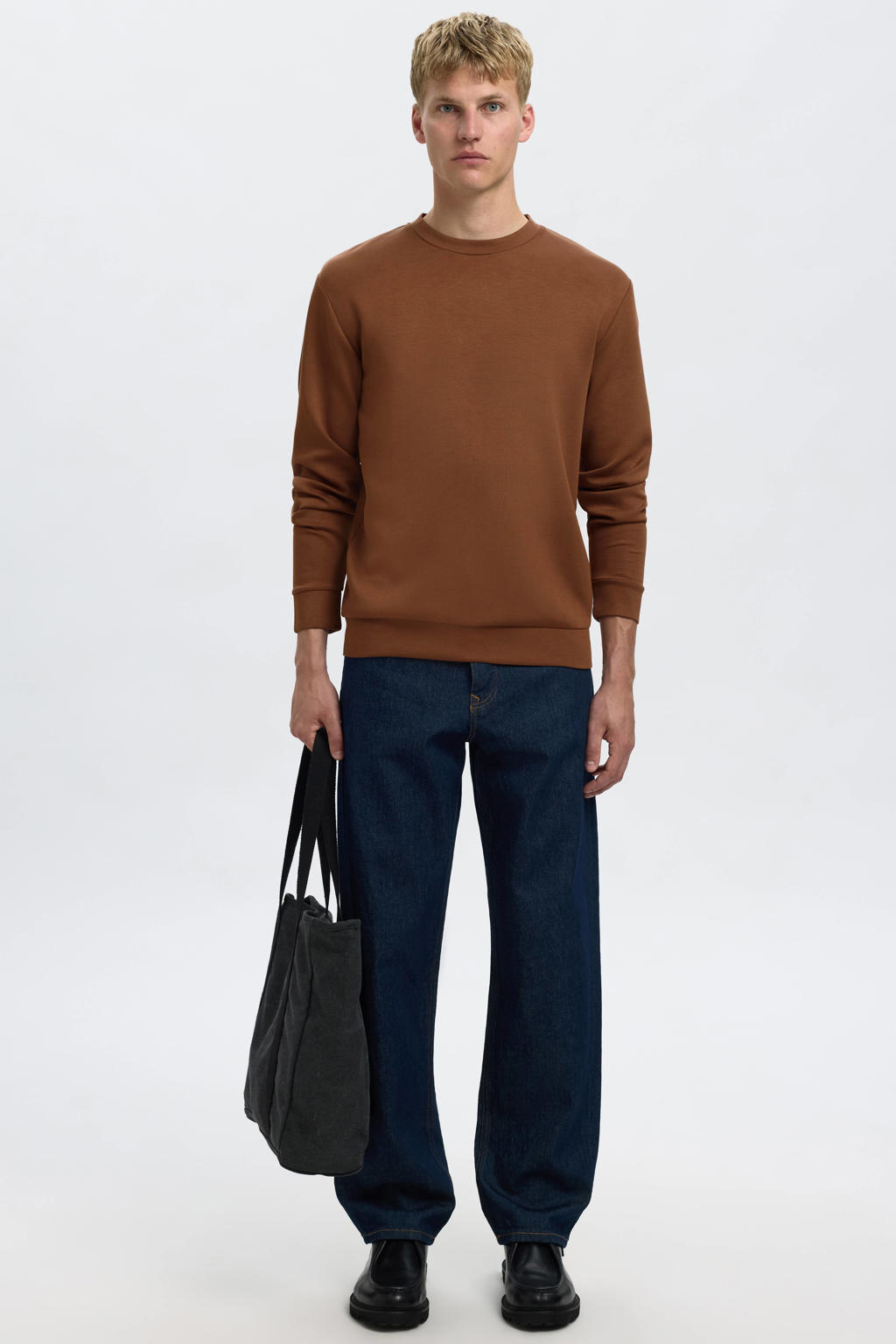 Selected sweater bruin