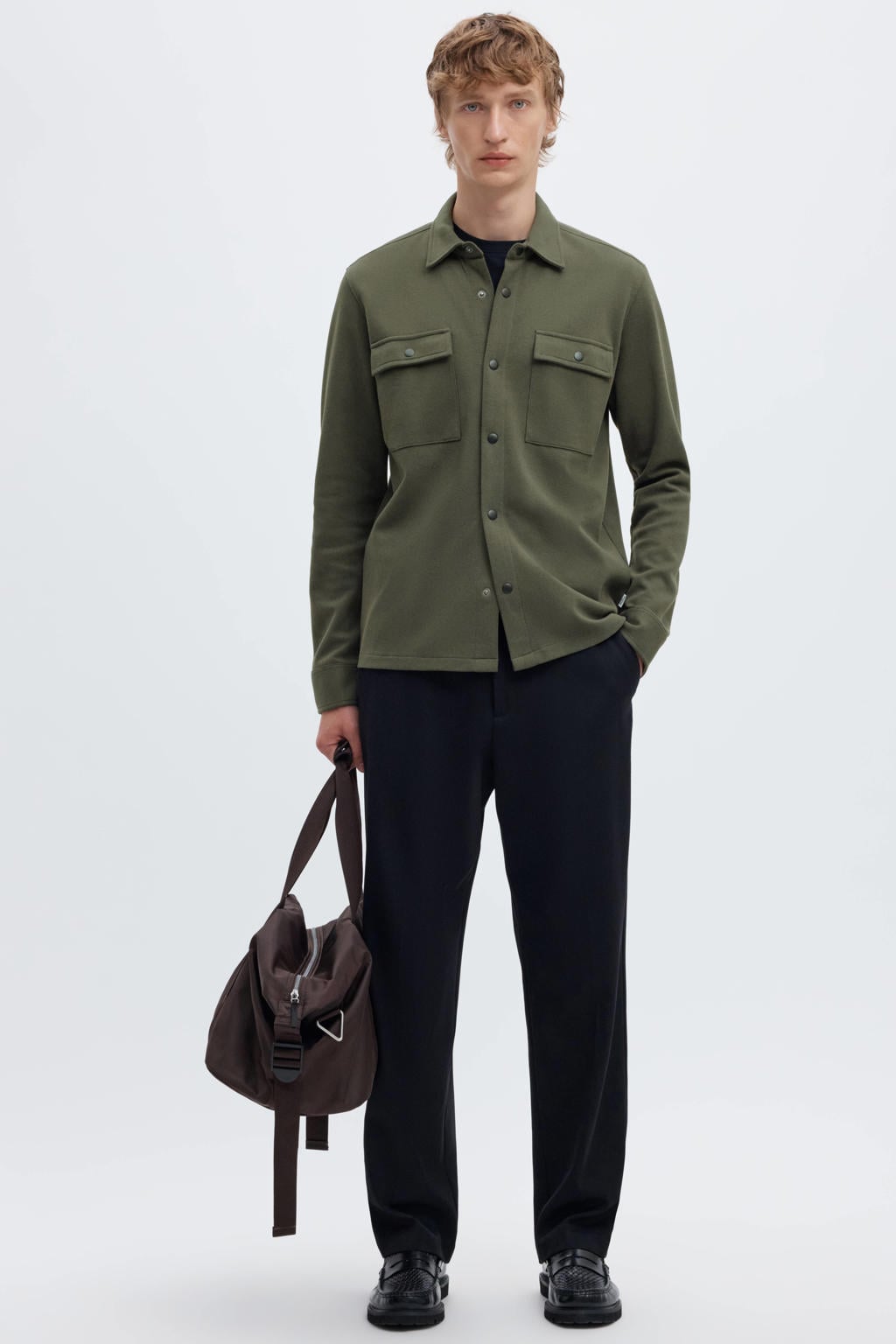 Selected overshirt donkergroen