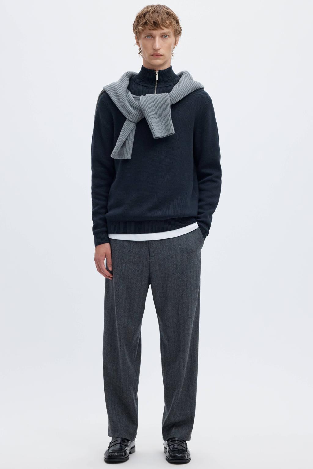 Selected gebreide trui donkerblauw
