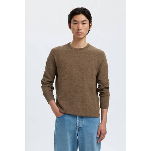 SELECTED HOMME gebreide trui bruin afbeelding