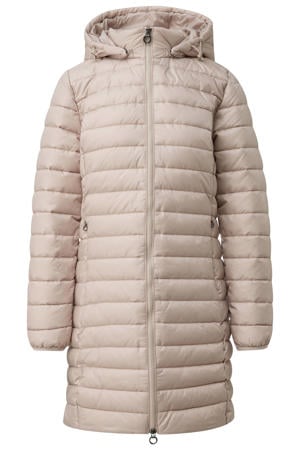 gewatteerde jas beige