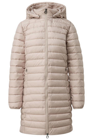 gewatteerde jas beige