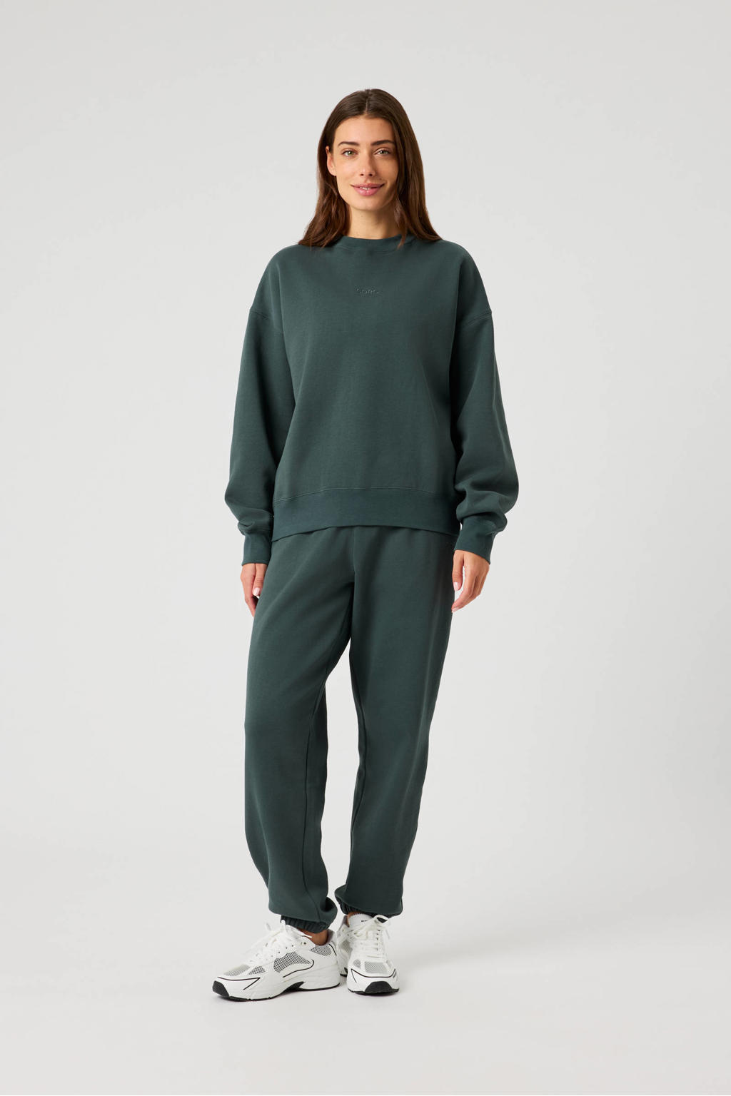 Grijze dames Björn Borg sweater met logo dessin, lange mouwen en ronde hals
