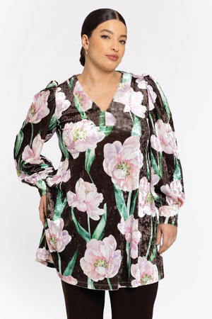 fluwelen tuniek bruin
