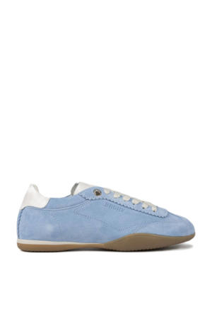 Park-err suède sneakers lichtblauw