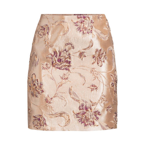 Ruby jacquard mini rok bordeauxrood afbeelding