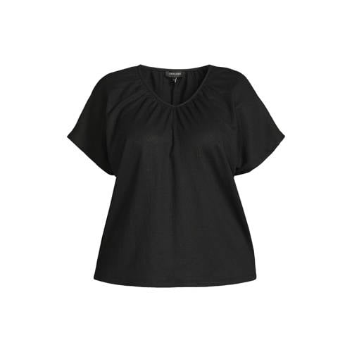 GREAT LOOKS top met glitters zwart afbeelding
