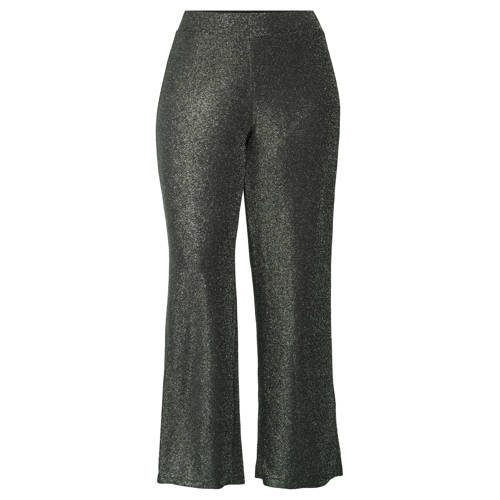 GREAT LOOKS wide leg broek met glitters zilver afbeelding