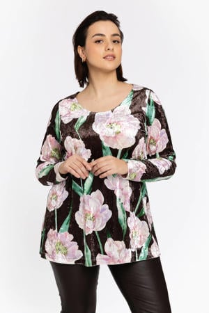 fluwelen tuniek bruin