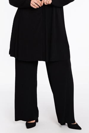 regular high waist broek zwart
