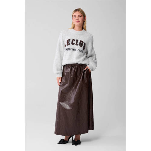 Shoeby imitatieleren rok bruin afbeelding