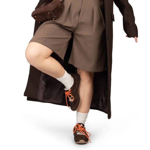 PS Poelman Jenn suède sneakers donkerbruin afbeelding