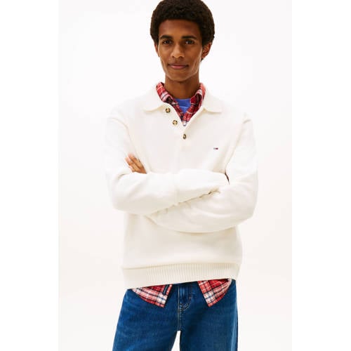 Tommy Jeans gebreide trui ecru afbeelding