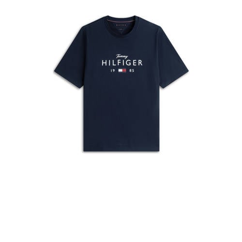 Tommy Hilfiger Big & Tall Rechtvallend T-shirt Plus Size donkerblauw afbeelding