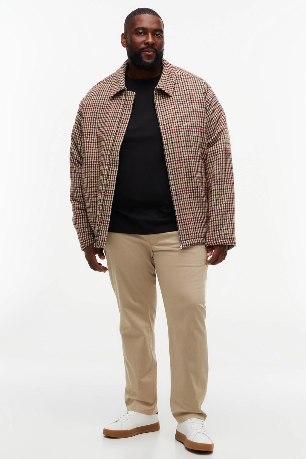 Zwarte heren Tommy Hilfiger Big & Tall longsleeve Plus Size van katoen met effen en lange mouwen