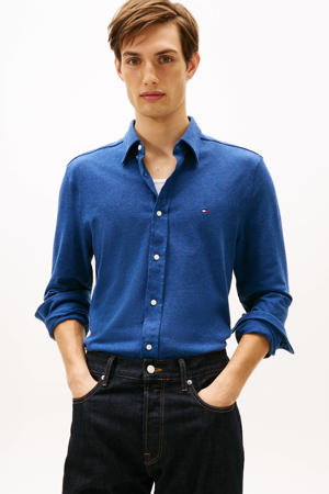Regular casual overhemd donkerblauw