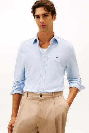 Regular casual overhemd lichtblauw
