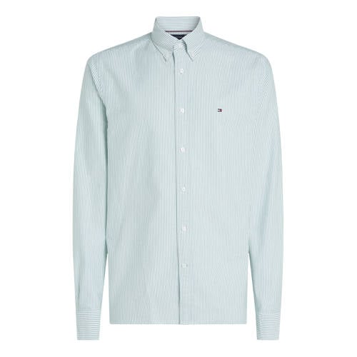 Tommy Hilfiger gestreepte regular oxford overhemd groen afbeelding