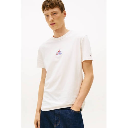 Tommy Jeans Rechtvallend T-shirt ecru afbeelding