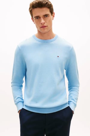 pullover trui fijn gebreid lichtblauw
