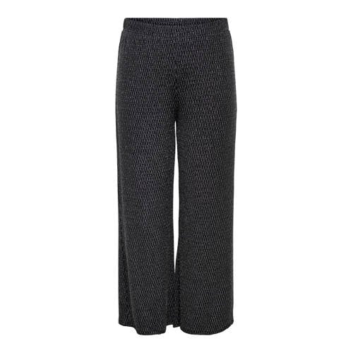 ONLY CARMAKOMA wide leg regular waist casual broek grijs met glitter afbeelding