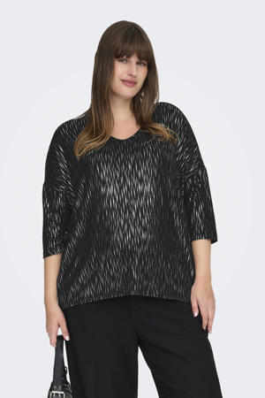 top zwart met glitter