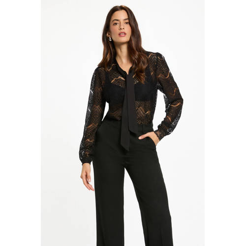 Morgan kanten blouse zwart afbeelding
