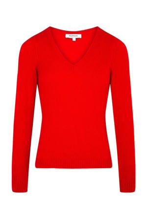 gebreide trui met wol rood