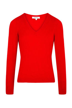 gebreide trui met wol rood