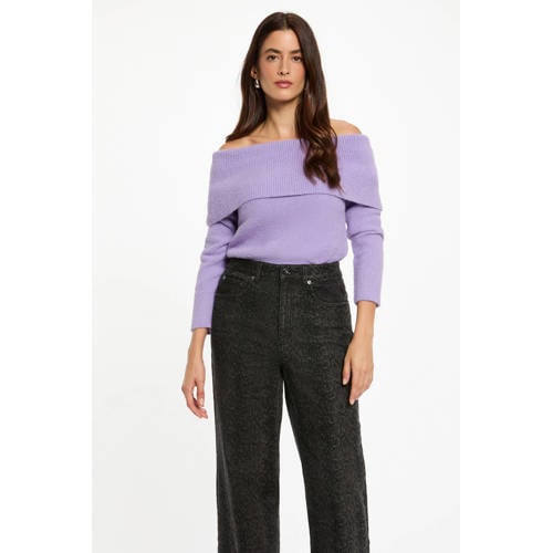 Morgan off shoulder trui lila afbeelding