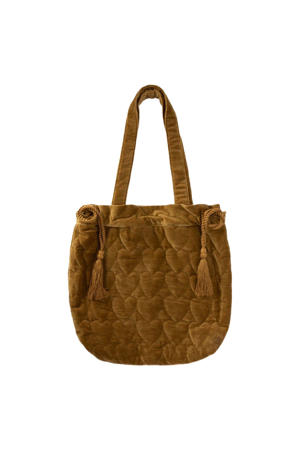 fluwelen shopper kaki