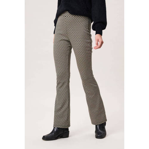 Miss Etam flared high waist casual broek zwart afbeelding