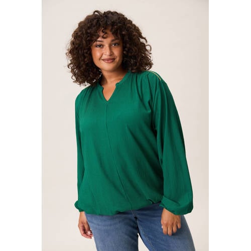 Miss Etam Plus blousetop groen afbeelding
