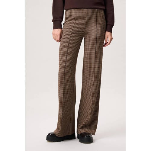 Miss Etam wide leg regular waist broek bruin afbeelding