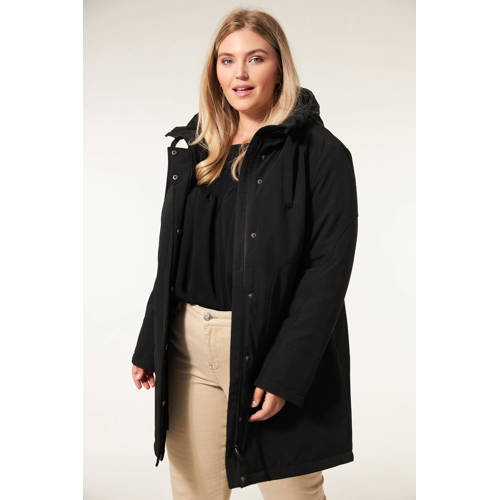 Miss Etam Plus softshell jas zwart afbeelding