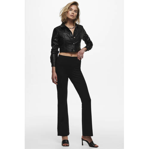 JDY flared high waist casual broek zwart afbeelding