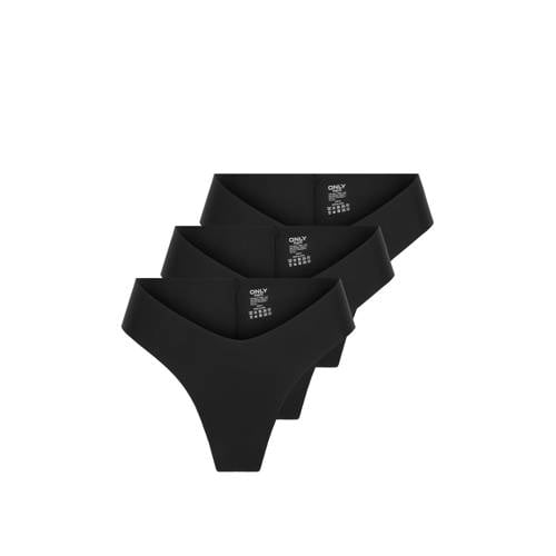 ONLY seamless brazilian ONLTRACY (set van 3) zwart afbeelding