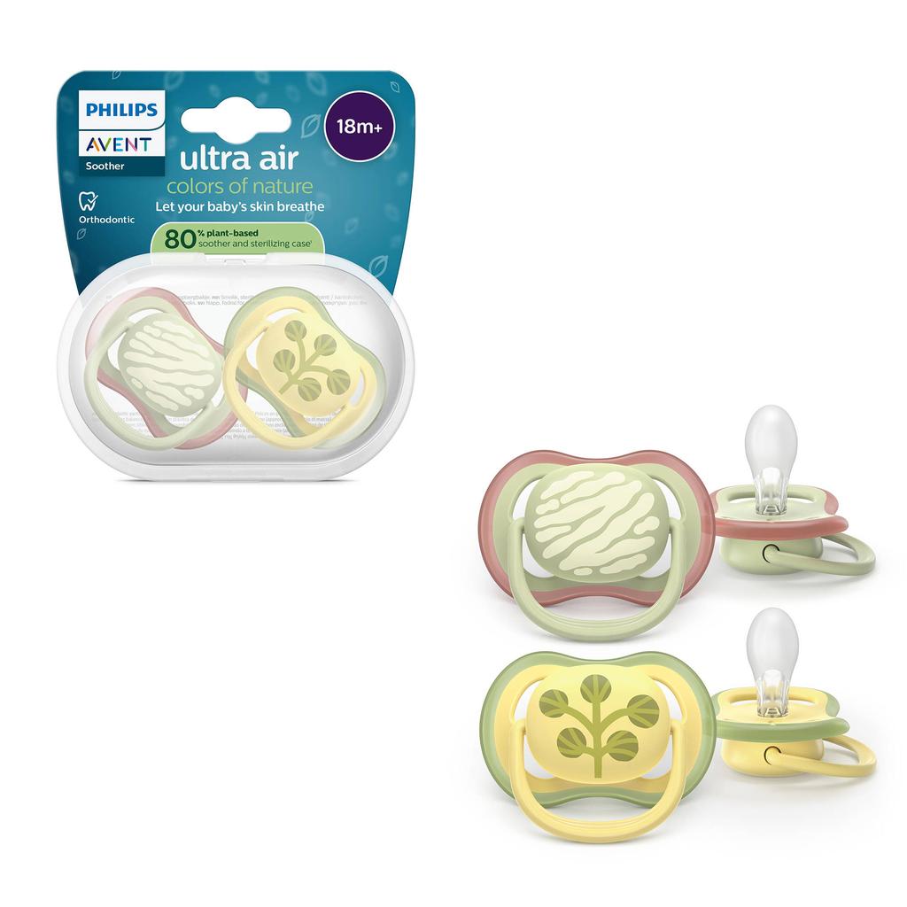 Philips AVENT Ultra Air Ademend en lichtgewicht fopspeen (18mnd+) – 2 stuks - SCF349/51