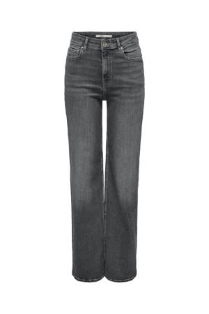 high waist wide leg jeans grey denim