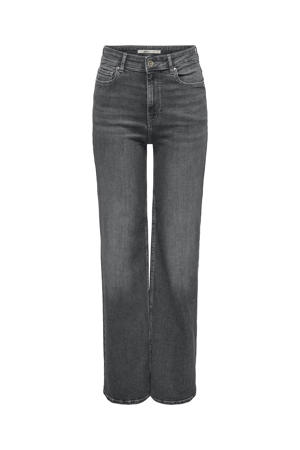 high waist wide leg jeans grey denim