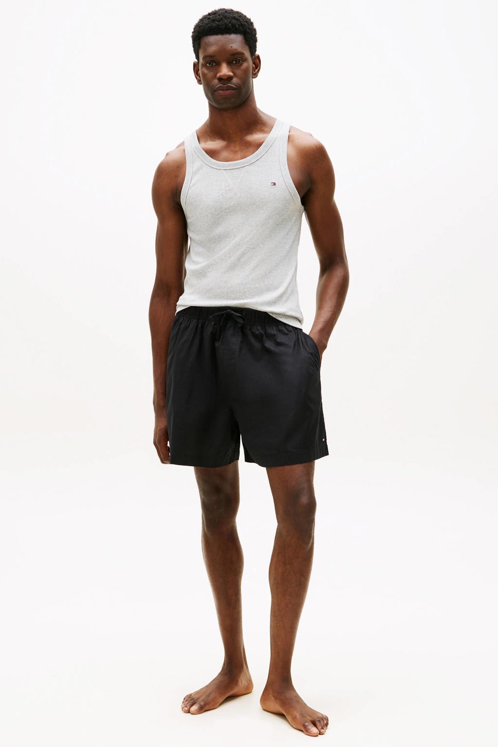 Tommy Hilfiger shortama grijs/zwart