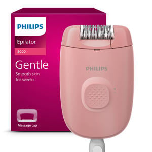 Epilator Series 2000 met massagekapje – langdurig haarvrij – soft blossom – Met snoer – BRE227/00