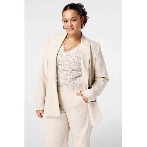 MS Mode regular blazer ecru afbeelding