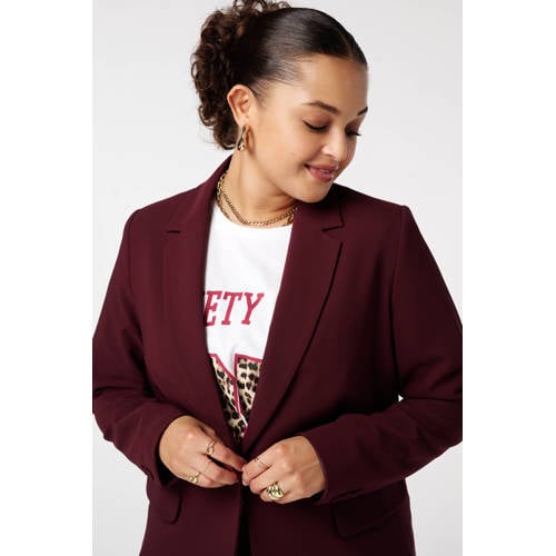 MS Mode regular blazer donkerrood afbeelding