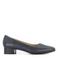 Medicus leren pumps met lage hak donkerblauw