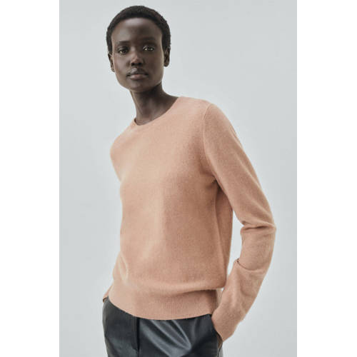 Mango pullover met wol lichtbruin afbeelding