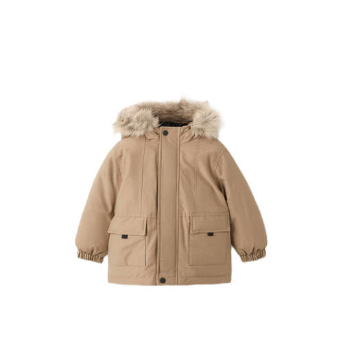 Mango Kids winterjas lichtbruin afbeelding