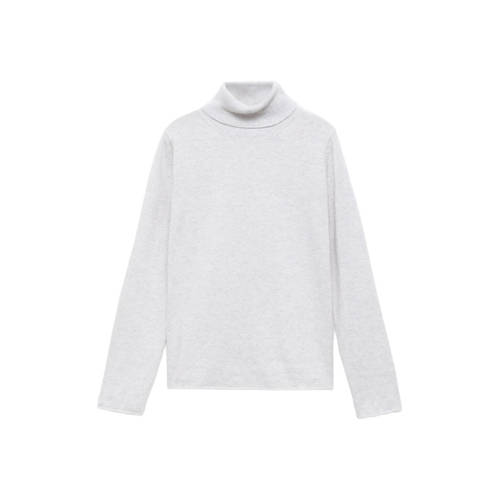 Mango Kids coltrui lichtgrijs fijn gebreid afbeelding