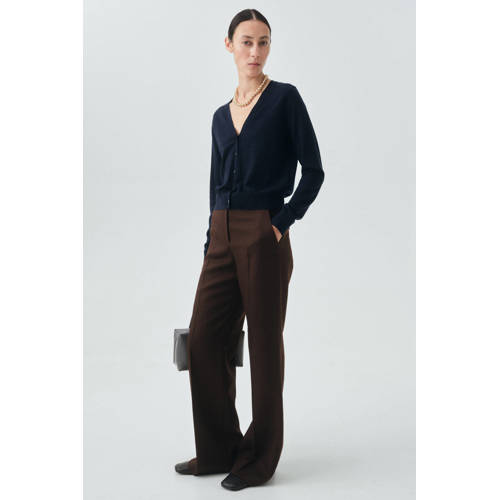 Mango gebreid vest met wol marine afbeelding