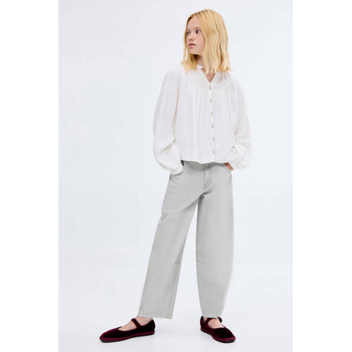 Mango Kids baggy jeans grey denim afbeelding